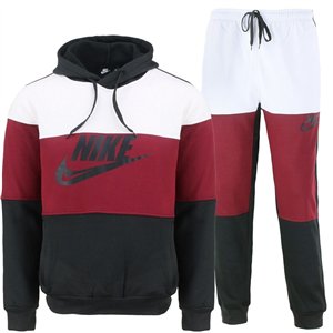 Nike Sportswear Club Fleece Men's Colorblock Pullover Hoodie & Pants Set