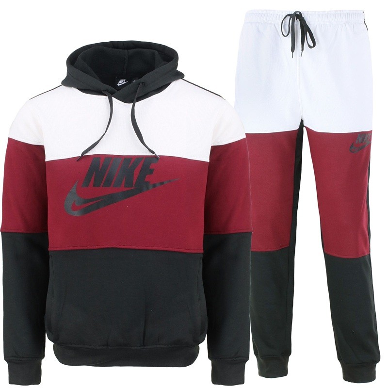 Nike Sportswear Club Fleece Men's Colorblock Pullover Hoodie & Pants Set