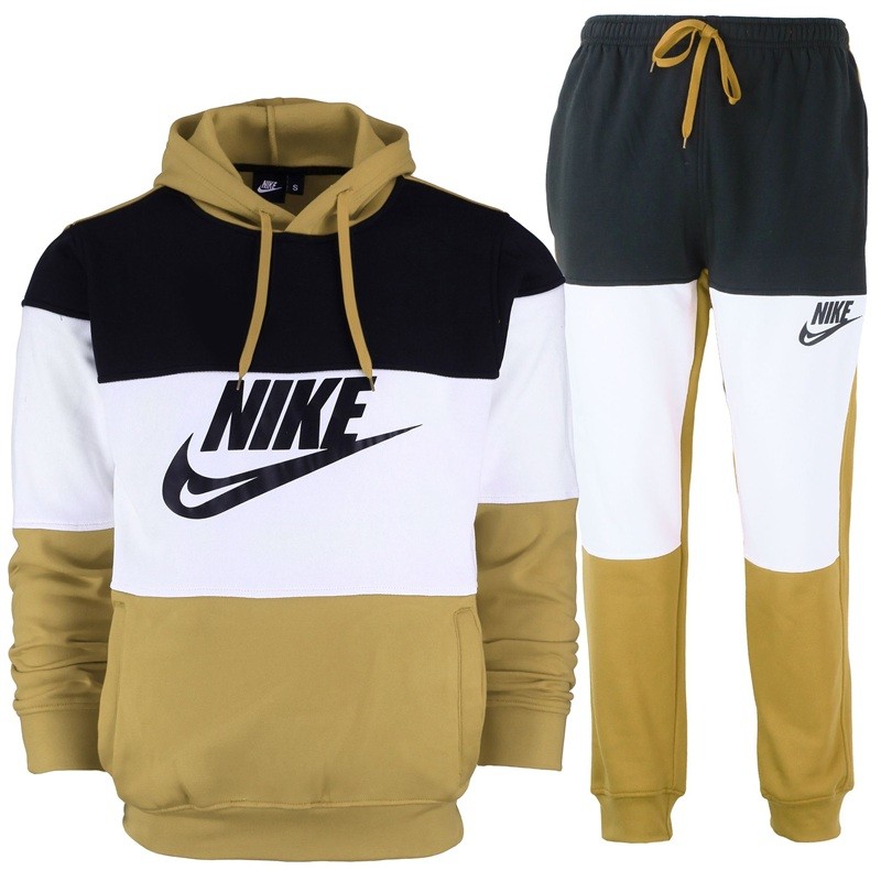 Nike Sportswear Club Fleece Men's Colorblock Pullover Hoodie & Pants Set
