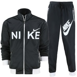 Nike Sportswear Swoosh  2 Piece Tracksuit Black/White