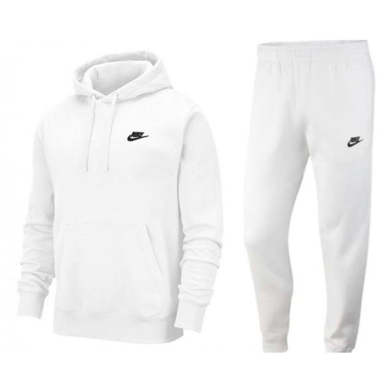 Nike Sportswear Club Fleece Men's Pullover Hoodie   Hoodie & Pants Set White