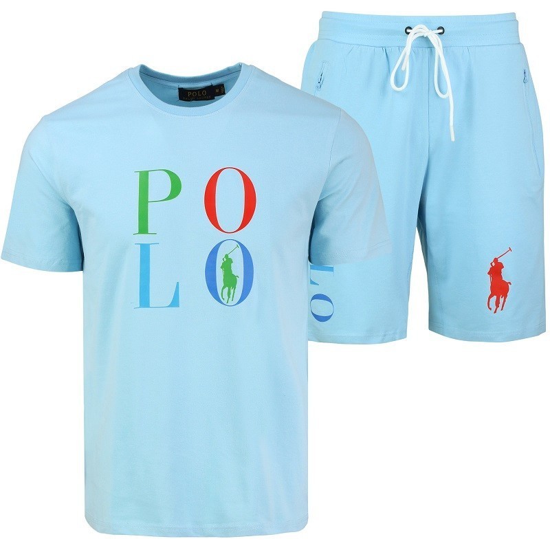 R.L Polo Men's Pony Shorts & Graphic T Shirt