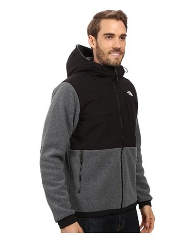 The North Face Men's Denali Fleece Hoodie  Gray/Black