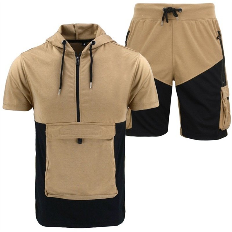 Nike Men's Tech Short-Sleeve Full Zip Cargo Hoodie & Short Set