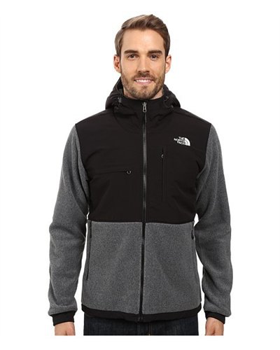 The North Face Men's Denali Fleece Hoodie  Gray/Black