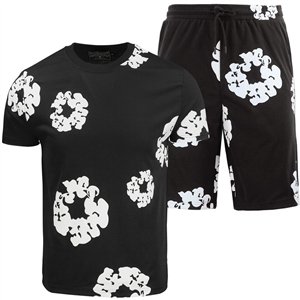 Denim Tears The Cotton Wreath Shorts & T Shirt 2 Piece Set