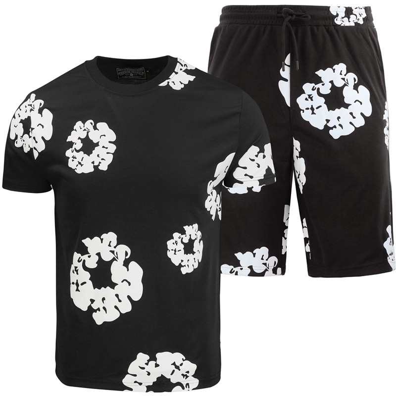 Denim Tears The Cotton Wreath Shorts & T Shirt 2 Piece Set