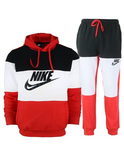 Nike Sportswear Club Fleece Men's Colorblock Pullover Hoodie & Pants Set