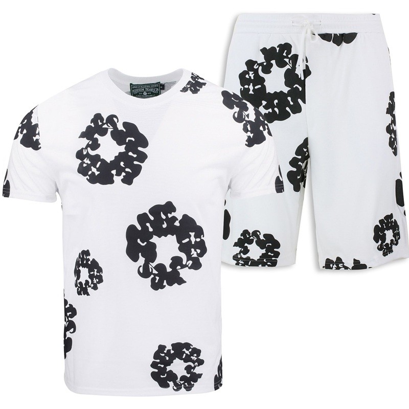 Denim Tears The Cotton Wreath Shorts & T Shirt 2 Piece Set