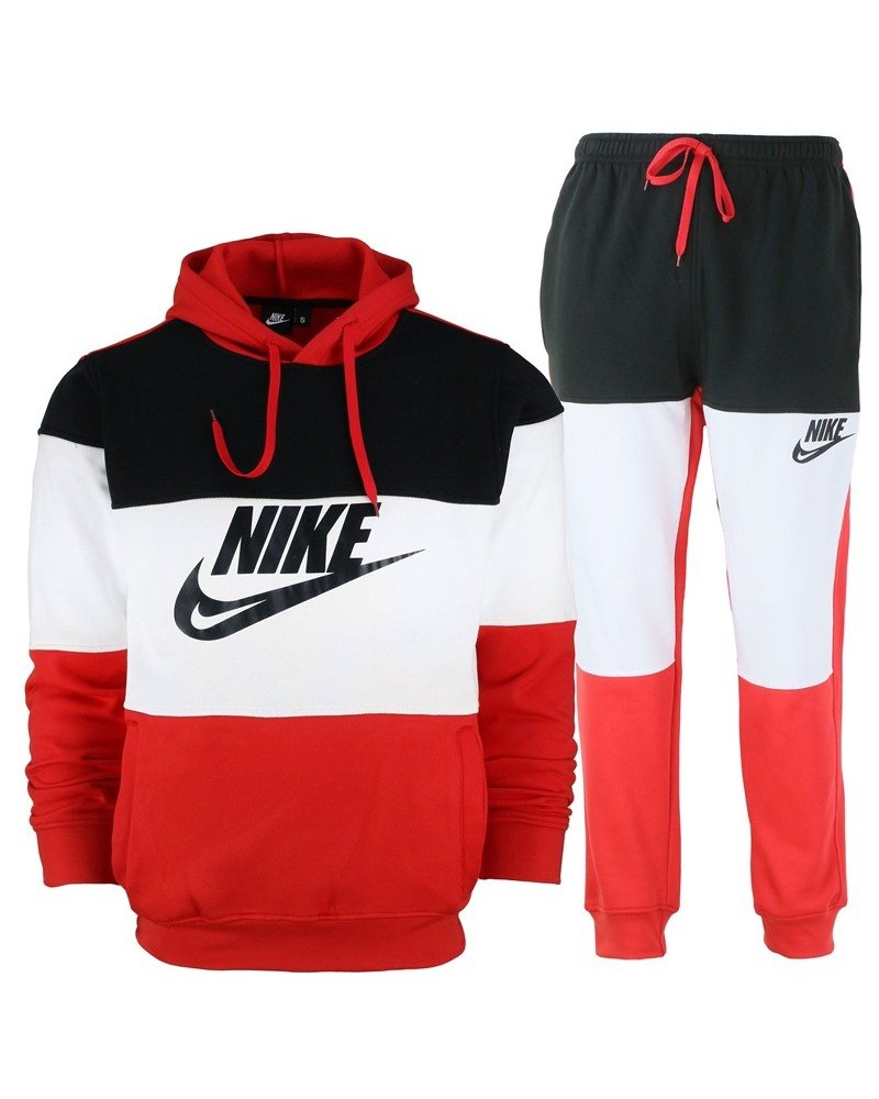 Nike Sportswear Club Fleece Men's Colorblock Pullover Hoodie & Pants Set