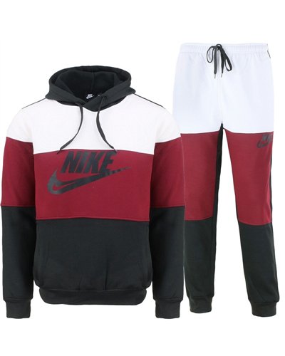 Nike Sportswear Club Fleece Men's Colorblock Pullover Hoodie & Pants Set