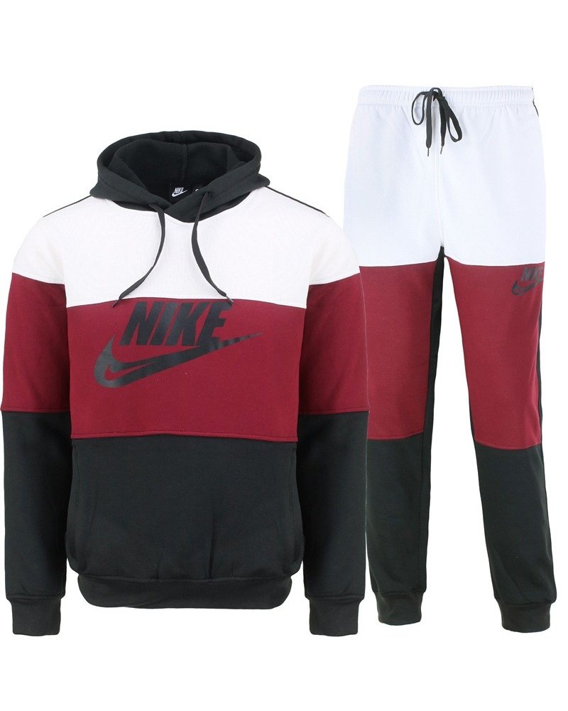 Nike Sportswear Club Fleece Men's Colorblock Pullover Hoodie & Pants Set