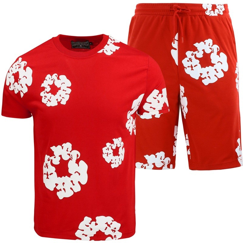 Denim Tears The Cotton Wreath Shorts & T Shirt 2 Piece Set