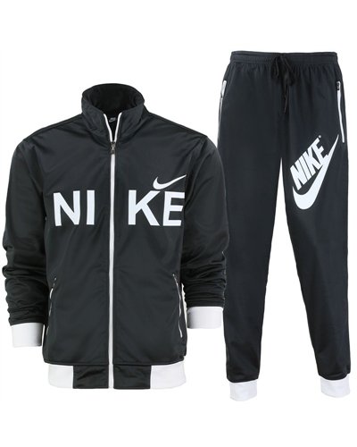 Nike Sportswear Swoosh  2 Piece Tracksuit Black/White