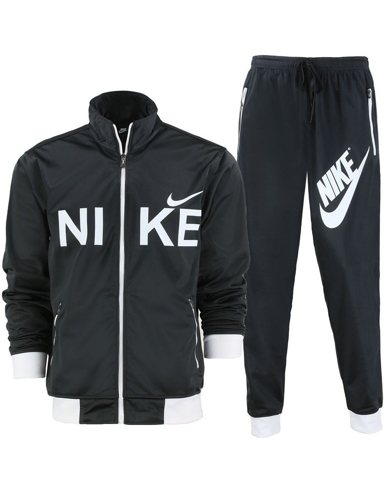 Nike Sportswear Swoosh  2 Piece Tracksuit Black/White