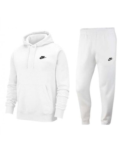 Nike Sportswear Club Fleece Men's Pullover Hoodie   Hoodie & Pants Set White