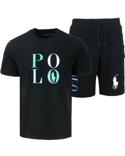 R.L Polo Men's Pony Shorts & Graphic T Shirt