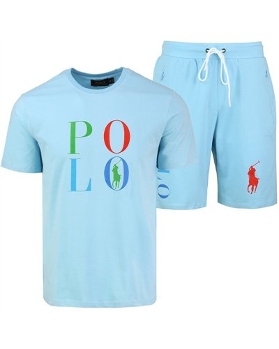 R.L Polo Men's Pony Shorts & Graphic T Shirt