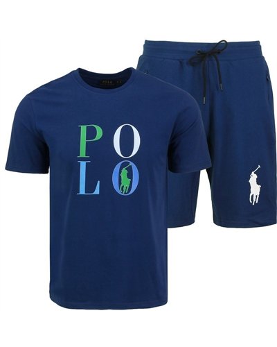 R.L Polo Men's Pony Shorts & Graphic T Shirt