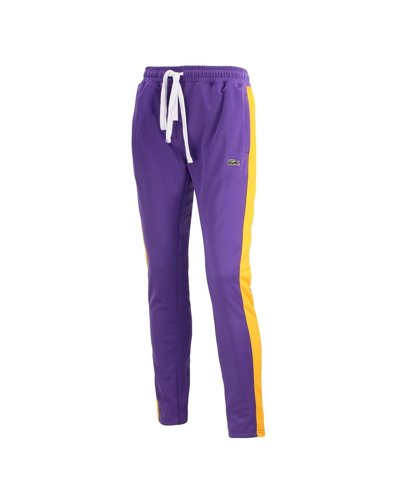 Lacoste Men's Sport Color-Blocked Track Suit Purple/yellow