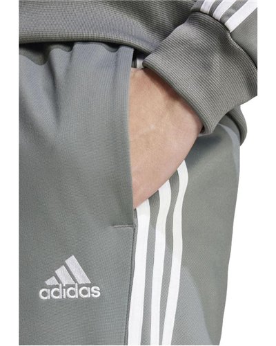 Adidas 3-Stripe Tricoat Track Set Jacket & Pants Gray/White