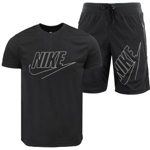 Nike Sportswear Embroidered Woven Flow Crewneck T-Shirt & Short Set