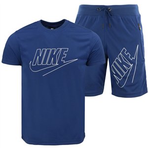 Nike Sportswear Embroidered Woven Flow Crewneck T-Shirt & Short Set