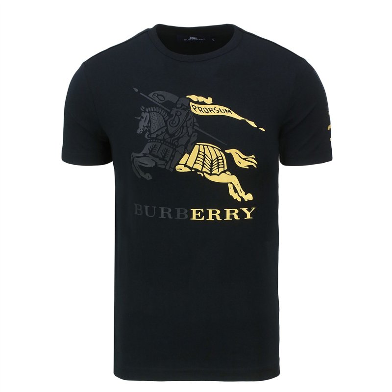copy of Burberry Men's Cruise Abtot Black Cotton T-shirt