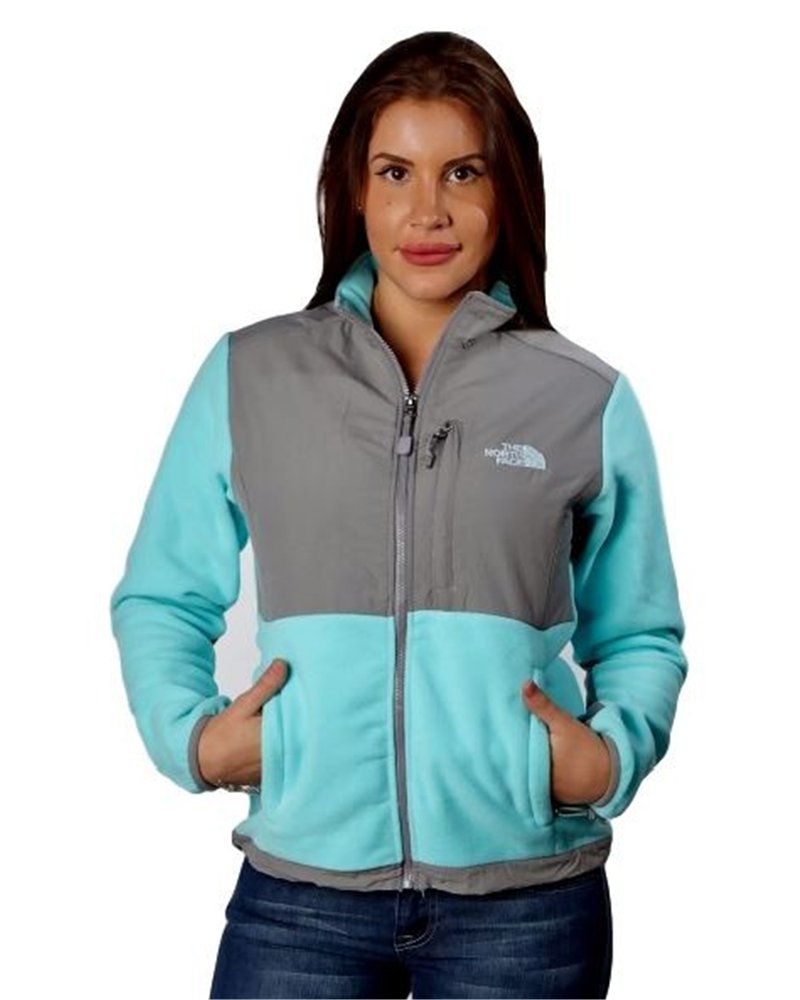 The North Face Women's Denali Fleece Surf Green /Gray