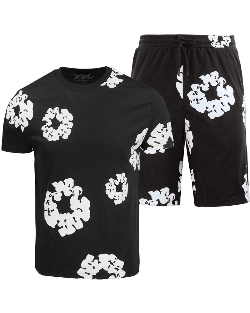 Denim Tears The Cotton Wreath Shorts & T Shirt 2 Piece Set
