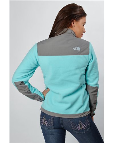 The North Face Women's Denali Fleece Surf Green /Gray