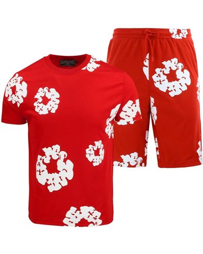 Denim Tears The Cotton Wreath Shorts & T Shirt 2 Piece Set
