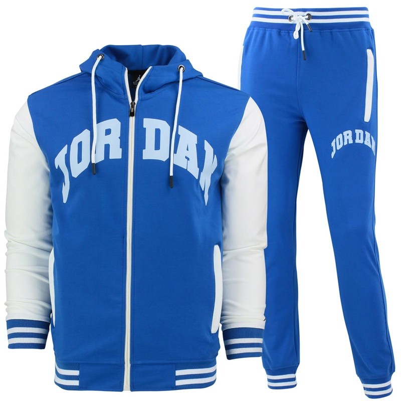 Jordan Sportswear Tech Fleece Color Block Men's Hoodie & Pants  2 Pc Set