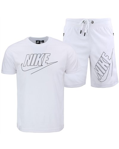 Nike Sportswear Embroidered Woven Flow Crewneck T-Shirt & Short Set