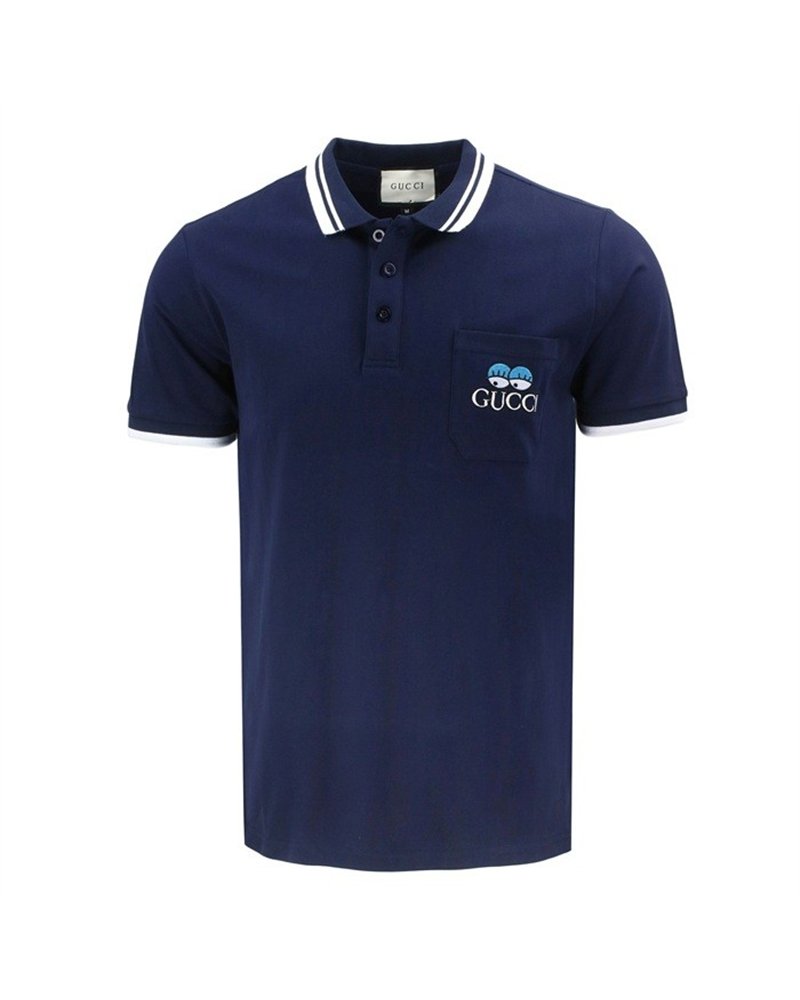 Gucci Logo Embroidered Short-Sleeve Polo Shirt