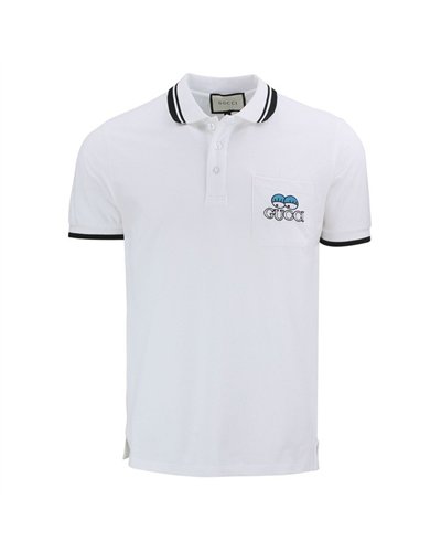 Gucci Logo Embroidered Short-Sleeve Polo Shirt