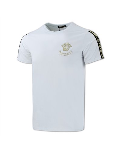 Versace Men's Crew Neck T shirt & Short Set White
