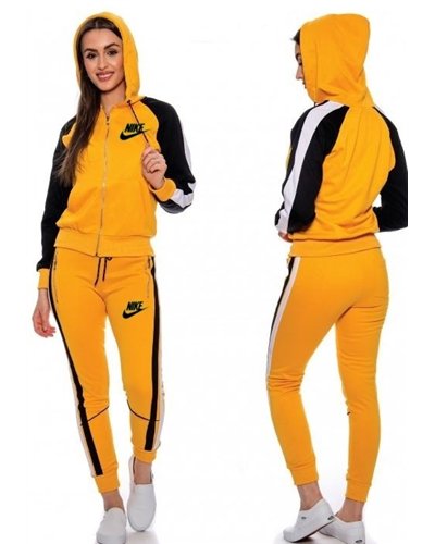 Nike Womens Essential Colorblock Full-Zip Fleece Hoodie & Pants Set