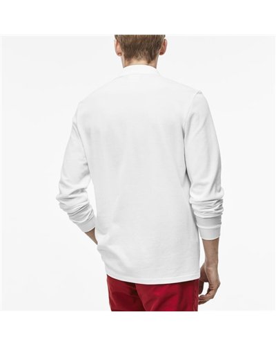 Lacoste Long Sleeve Pique Polo Shirt White