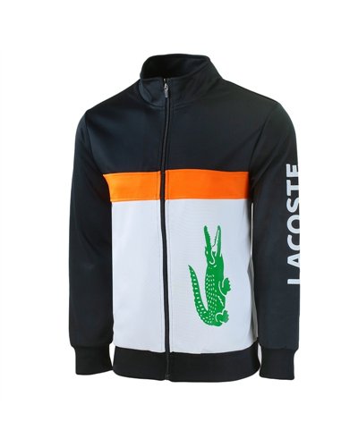 Lacoste Men's Sport Color-Blocked Track Suit Black/White