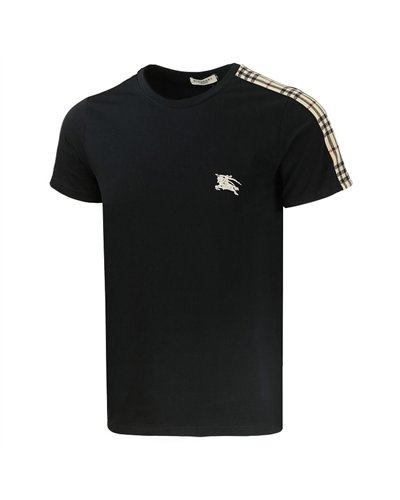 Burberry Men's Crew Neck Jersey & Short  Set Check Graphic