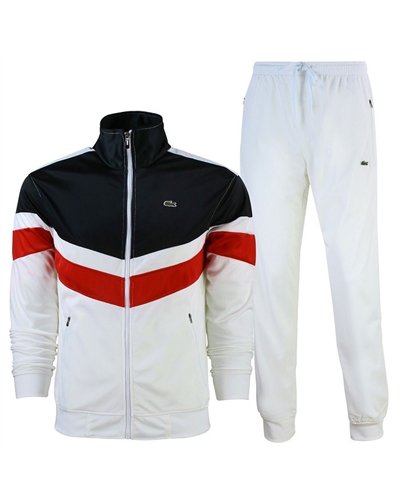 Lacoste Mens Sport Color-Blocked Track Suit Navy /White