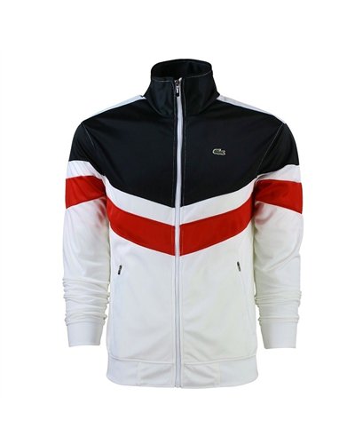 Lacoste Mens Sport Color-Blocked Track Suit Navy /White