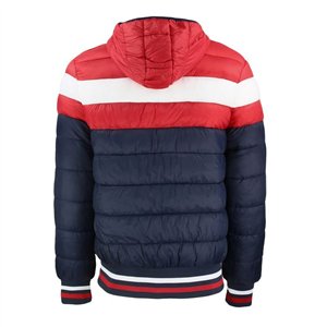 Nike Men's Quilted Color Blocked Hooded Puffer Windrunner Jacket