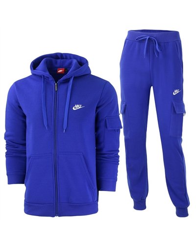 Nike Sportswear Club Fleece Men's Cargo Hoodie & Pants Set Royal
