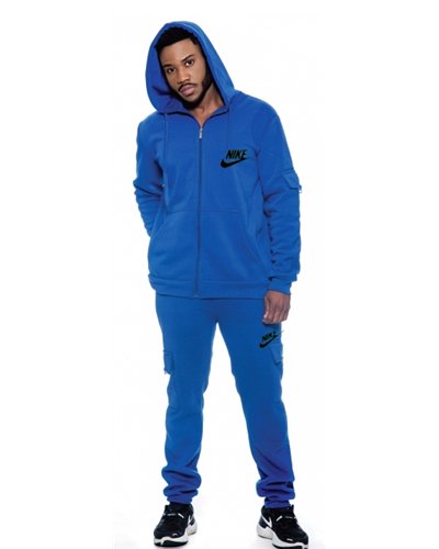 Nike Sportswear Club Fleece Men's Cargo Hoodie & Pants Set Royal