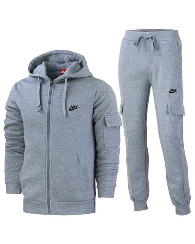 Nike Sportswear Club Fleece Men's Cargo Hoodie & Pants Set Gray