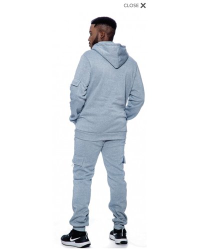 Nike Sportswear Club Fleece Men's Cargo Hoodie & Pants Set Gray