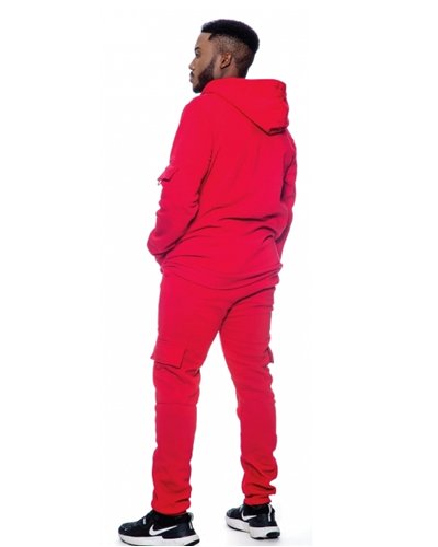 Nike Sportswear Club Fleece Men's Cargo Hoodie & Pants Set Red