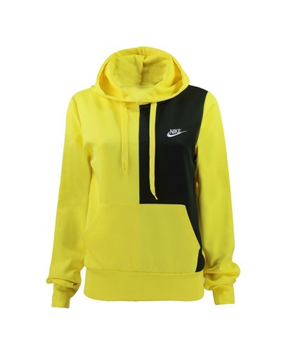 Nike Women's Essential Color Block Pullover Hoodie &Pants  2 Pc Set  Yellow